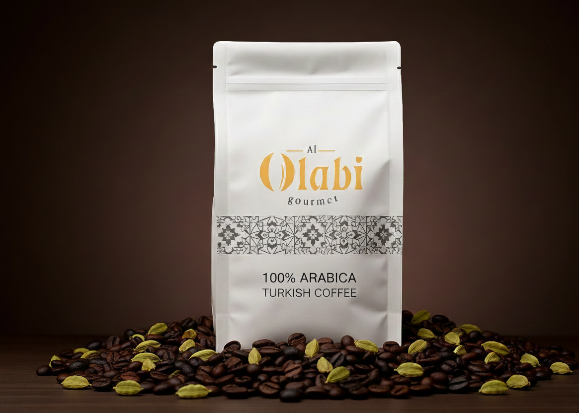 ALOLABI GOURMET TURKISH COFFEE with CARDAMOM قهوة تركية بالهيل العلبي غورميه
